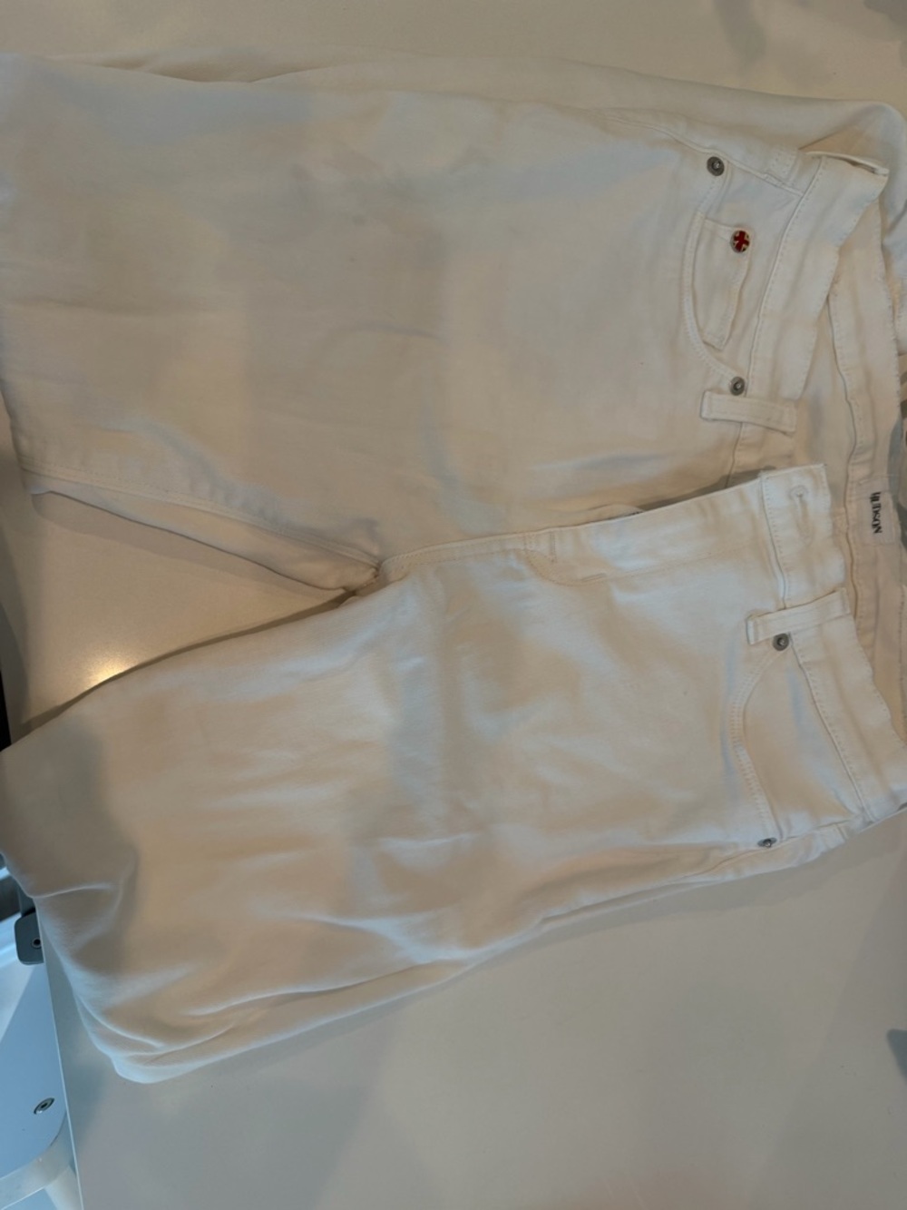 Hudson White Denim Skinny Jeans